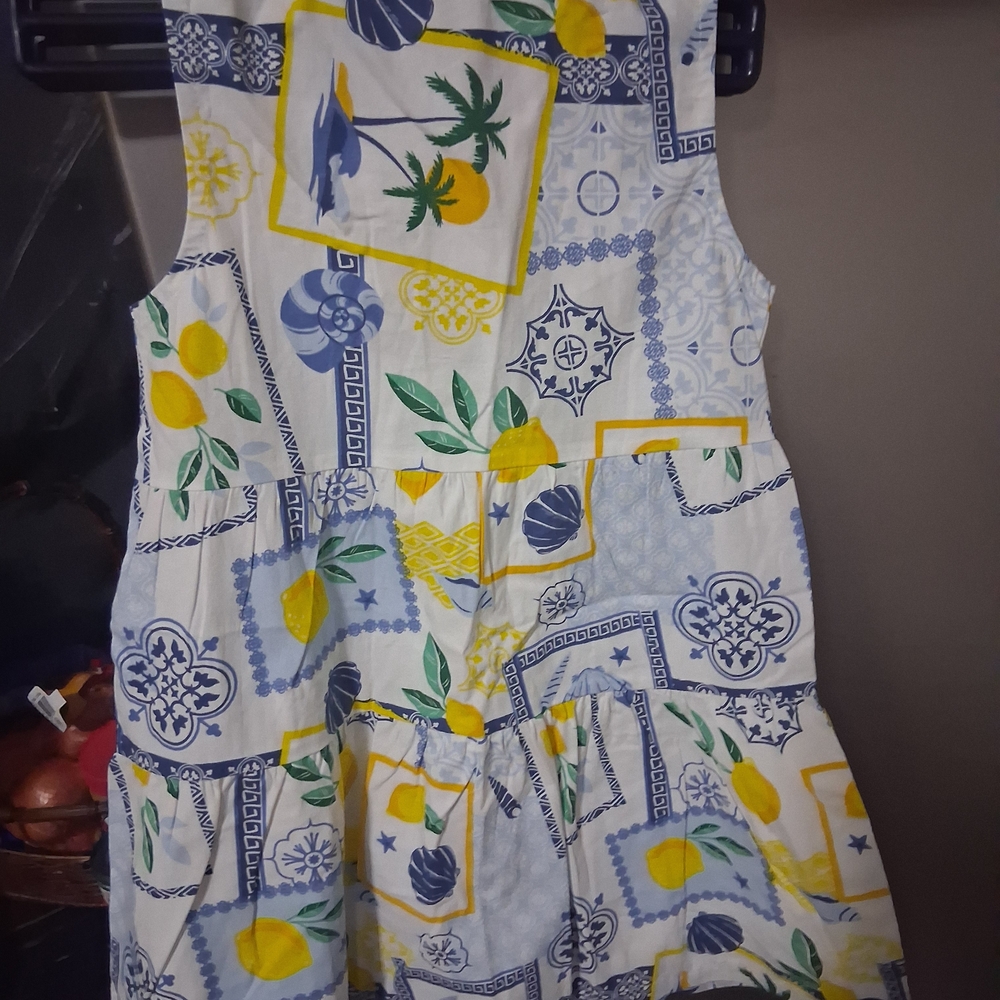 Kids Casual Dress with Lemon and Shell Print - Picture 4 of 4